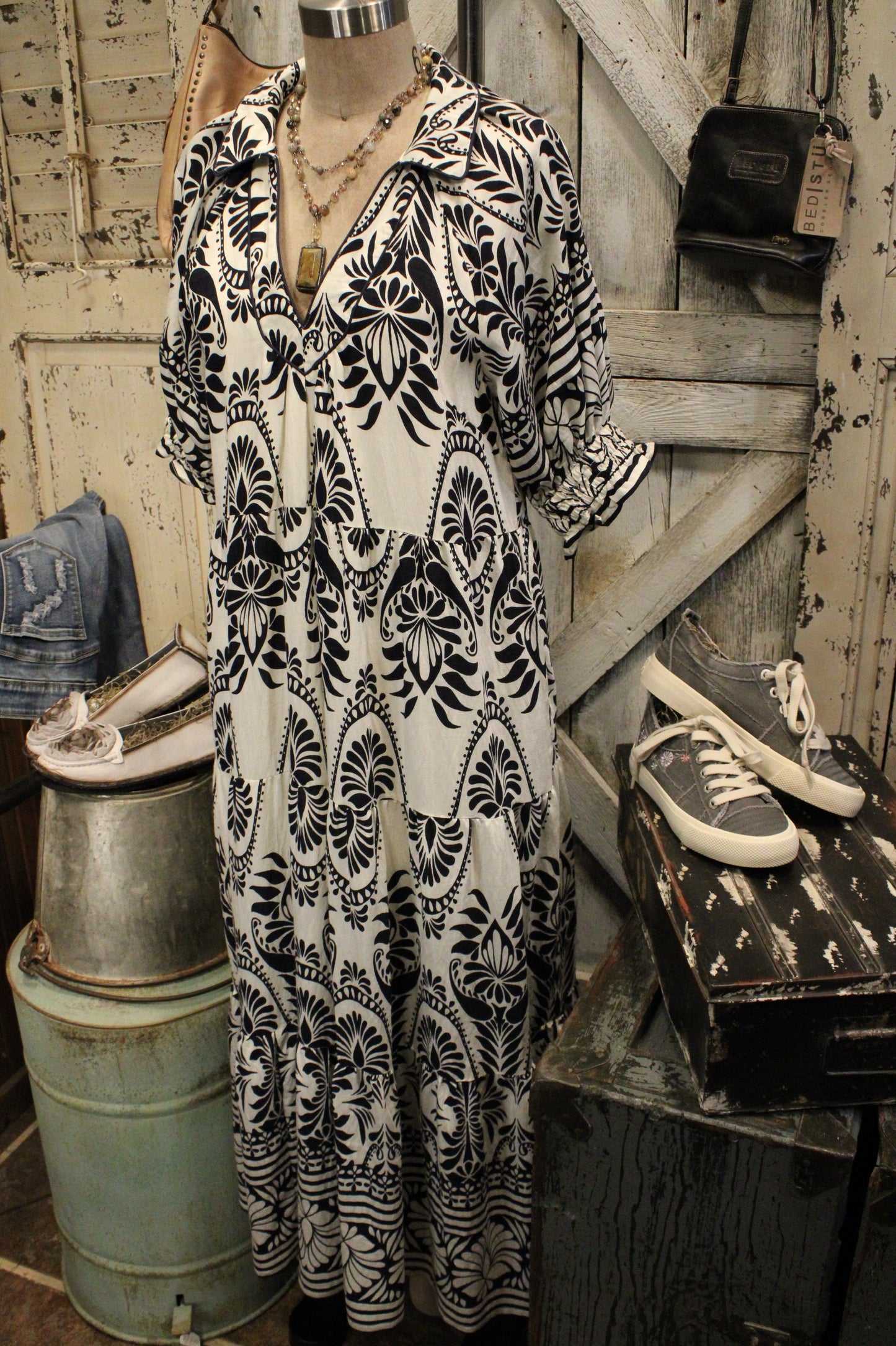 Artisan Ink Mosaic Maxi Dress