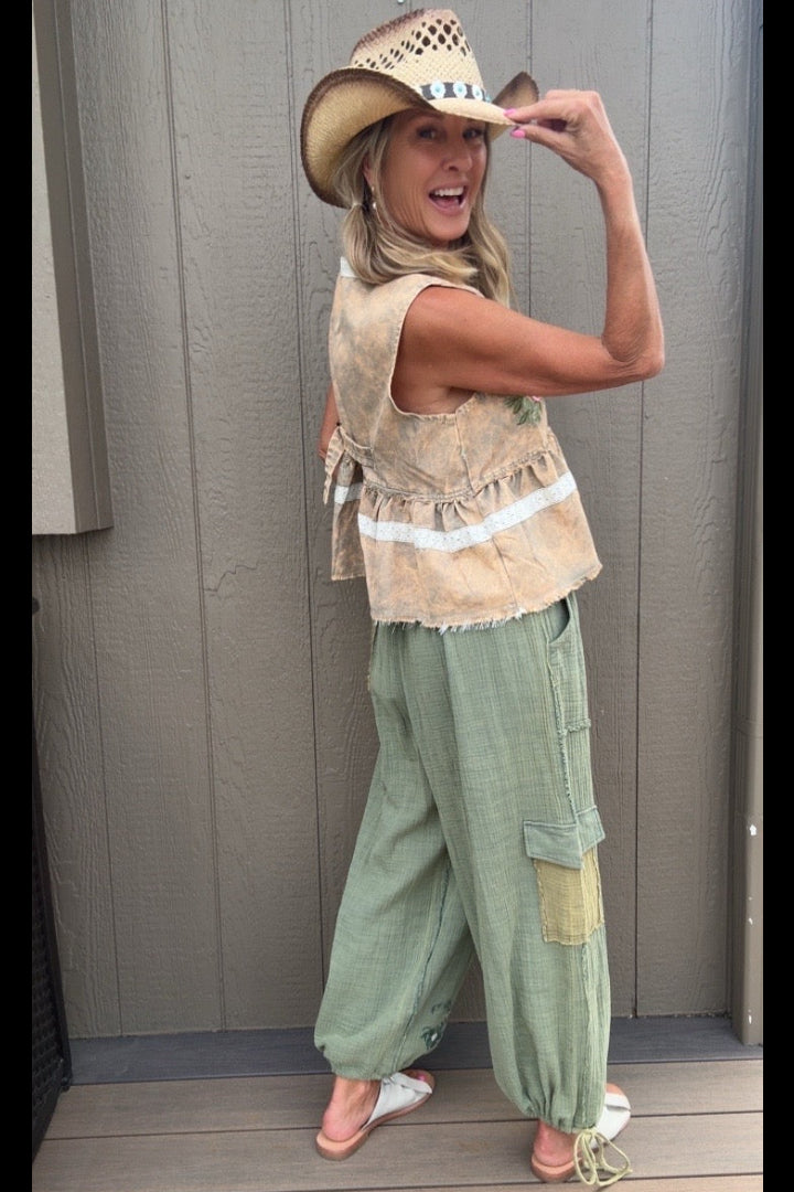 Forest Fern Cotton Pants