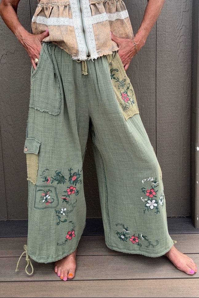 Forest Fern Cotton Pants