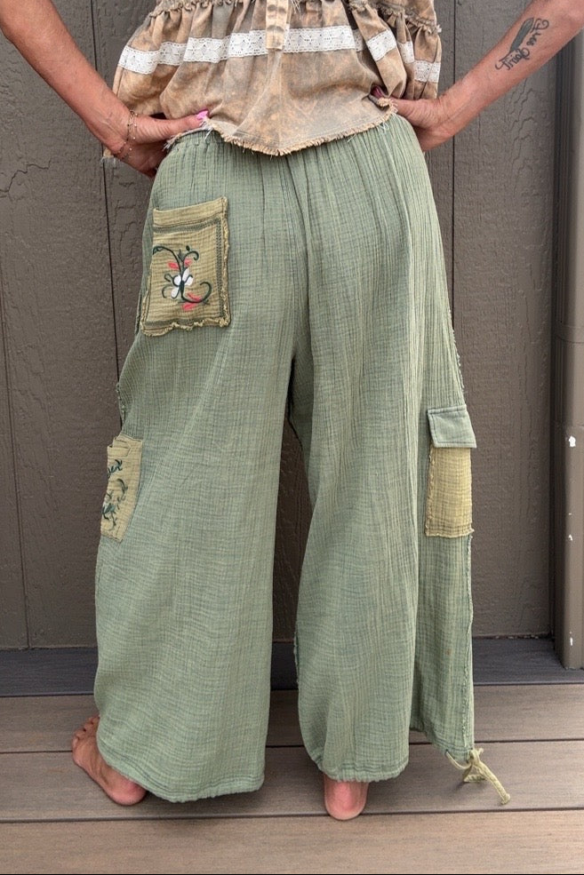 Forest Fern Cotton Pants