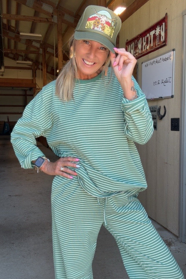 Mossy Dreamer Striped Set