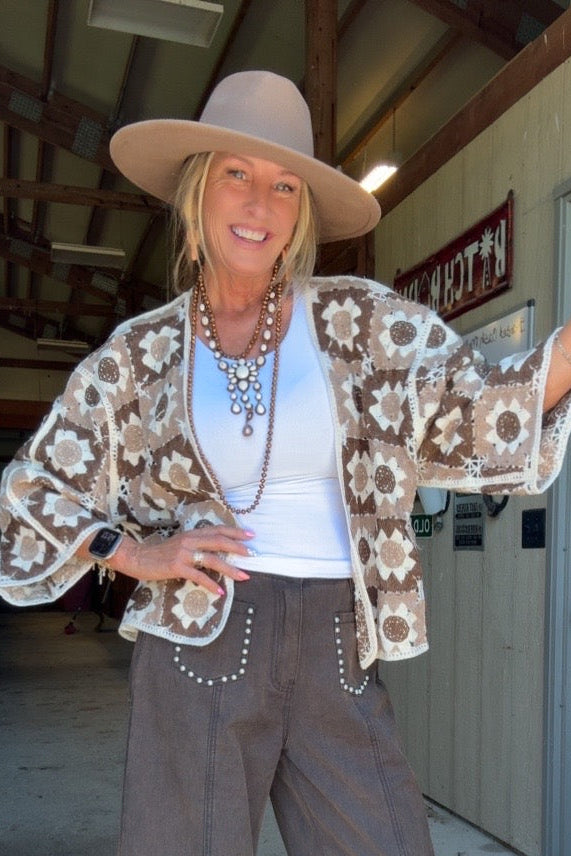 Cocoa Blossom Cardigan