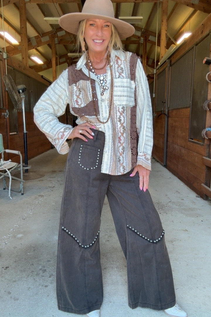 Prairie Spice Studded Denim