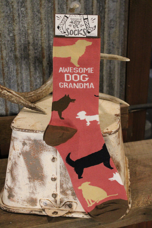 Awesome Dog Grandma Socks