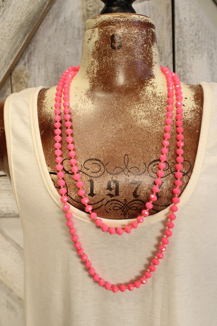 Sparkle And Shine Flamingo Pink Necklace