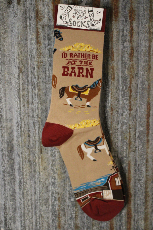 I'd Rather Be At The Barn Socks