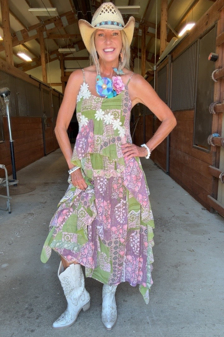 Botanical Breeze Flowy Dress