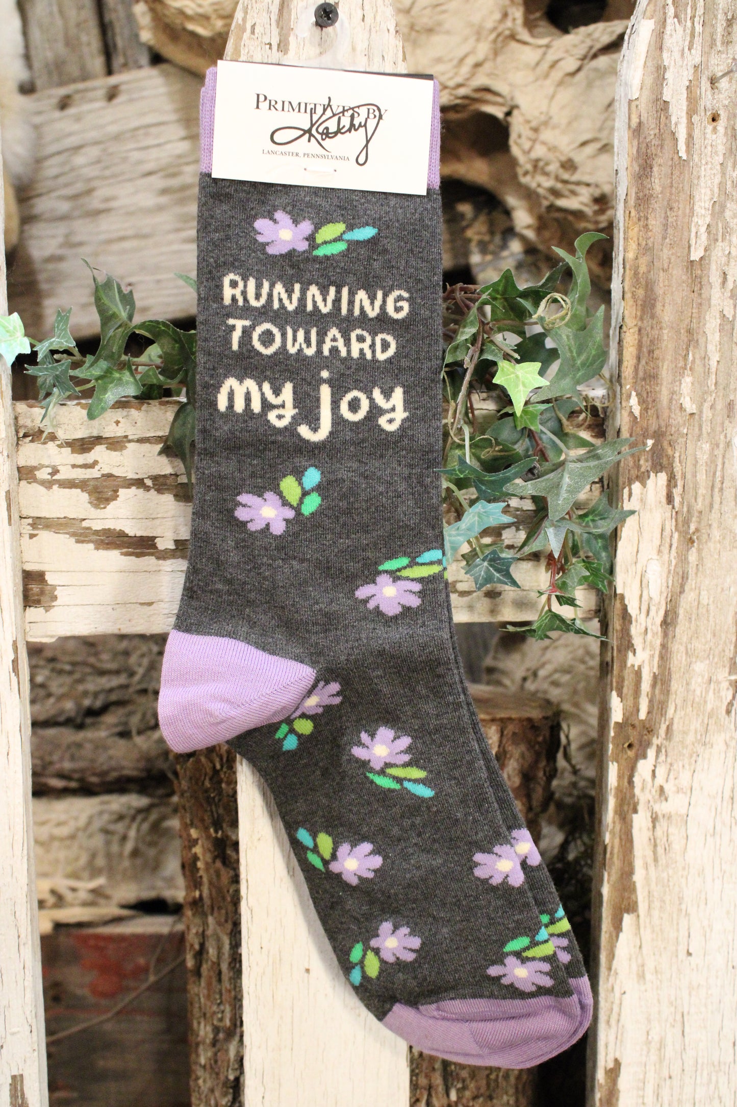 Running Toward My Joy Socks