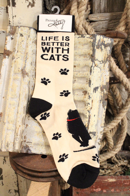 Life Is Better With Cats Socks