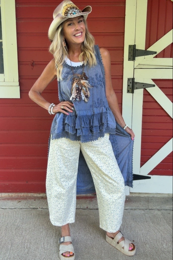 Party In The Back Navy Sleeveless Top