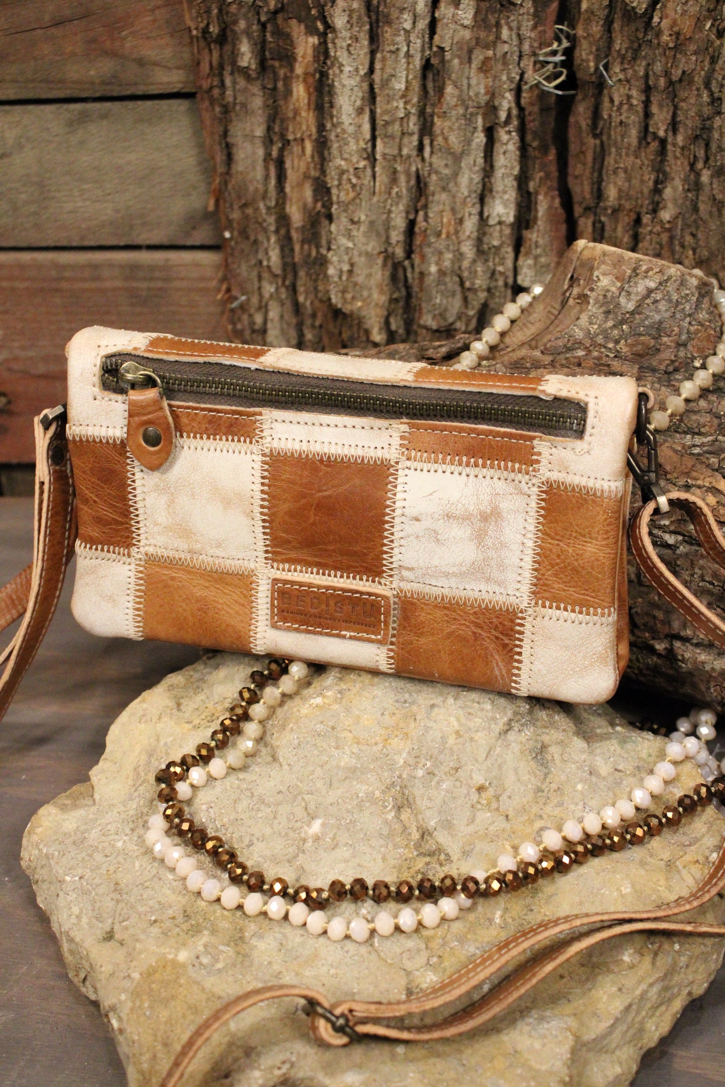 Bed|Stu Cadence PW Tan Rustic Nectar Lux Handbag