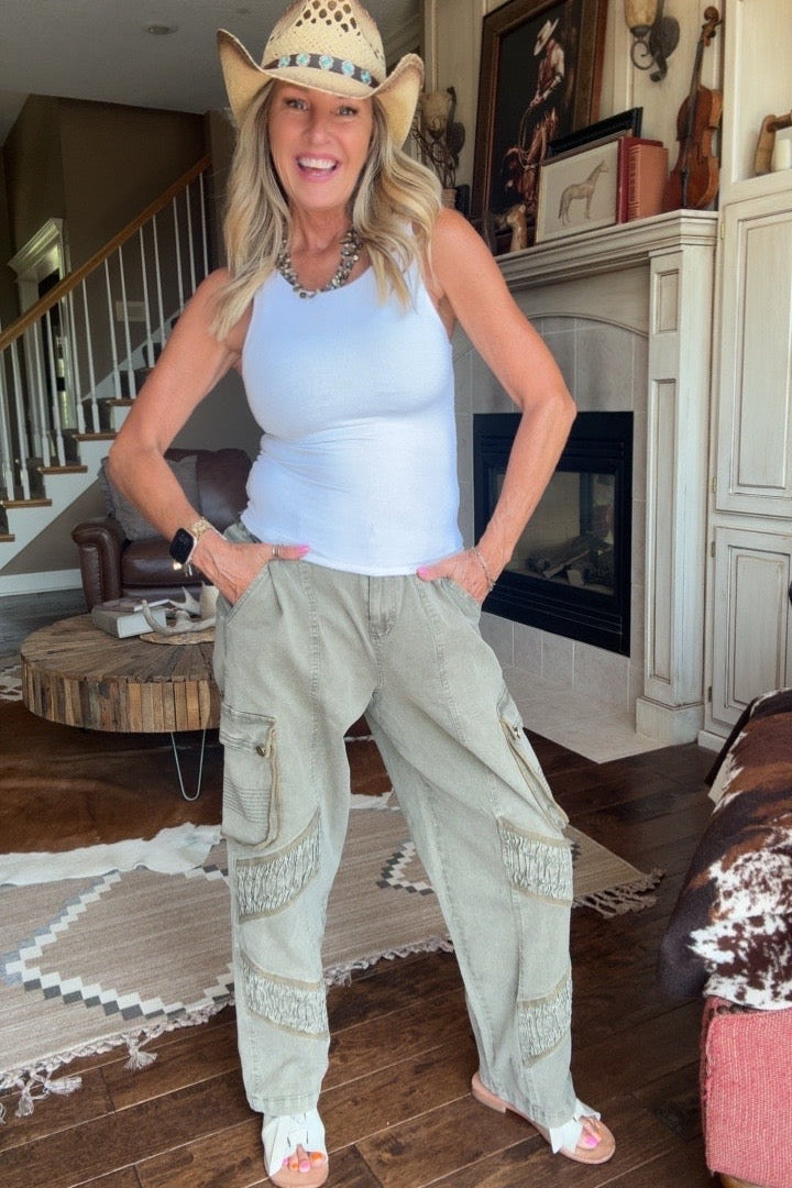 Mossy Meadow Cargo Pants