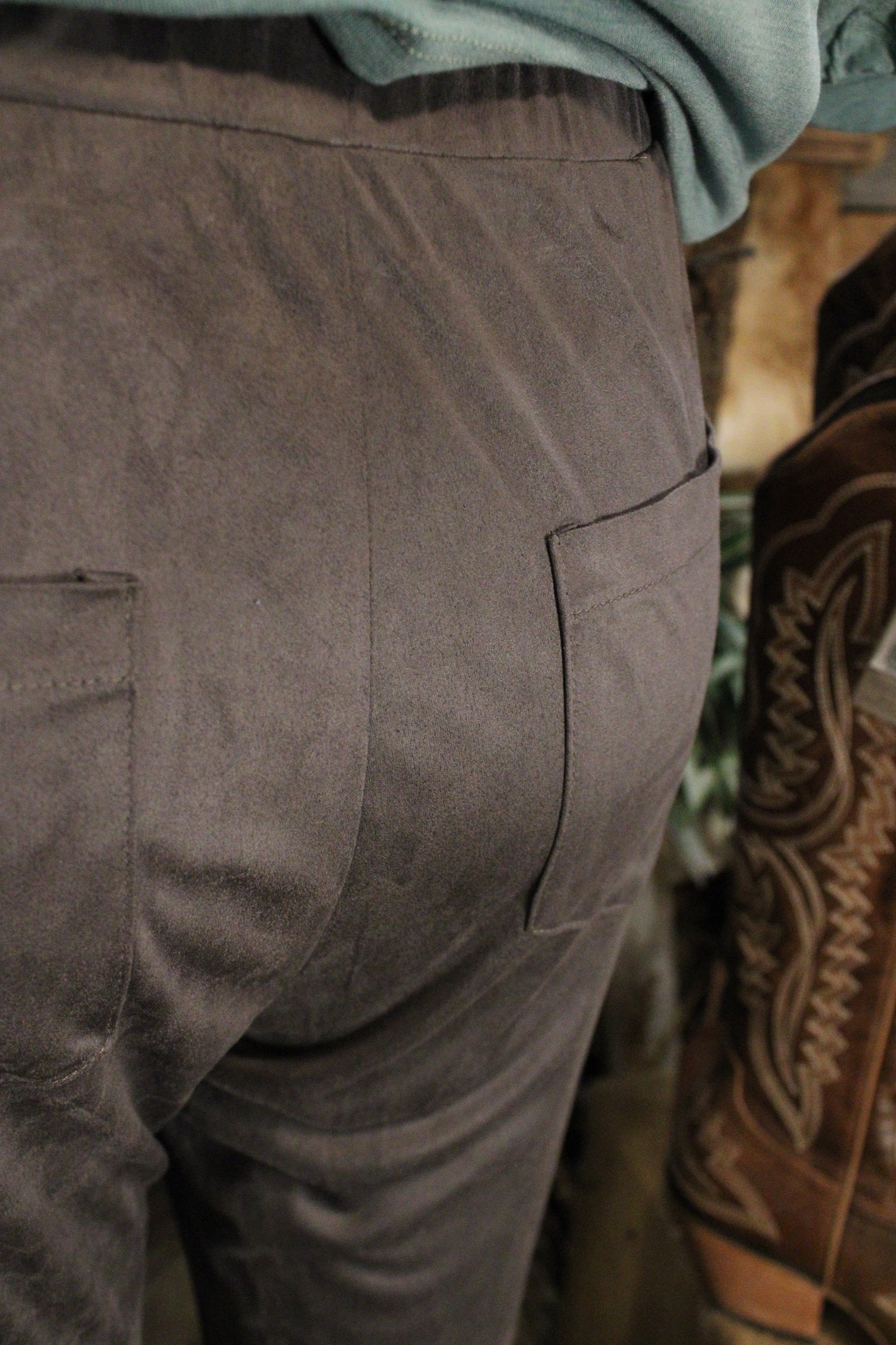 Smoky Lace Charcoal Flare Pants