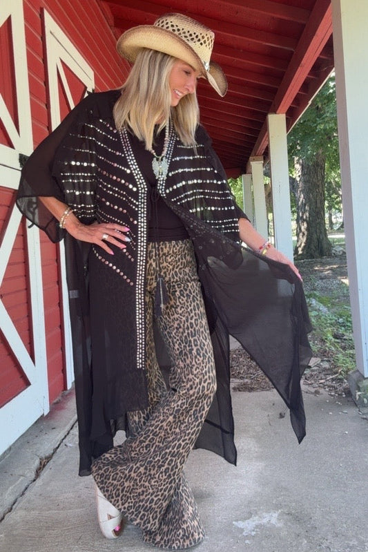 Midnight Moonstone Sheer Kimono
