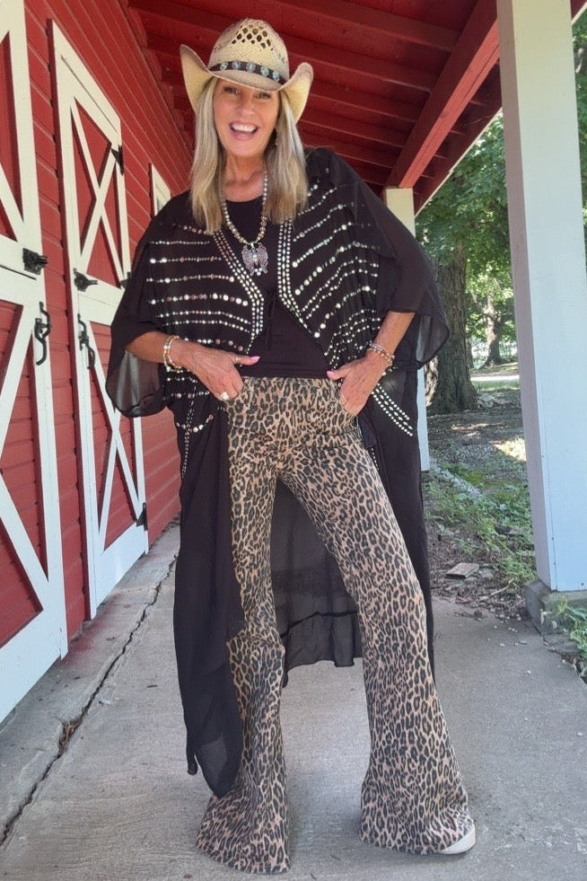 Jaqueline Flare Leopard Luxe Judy Blue Jeans