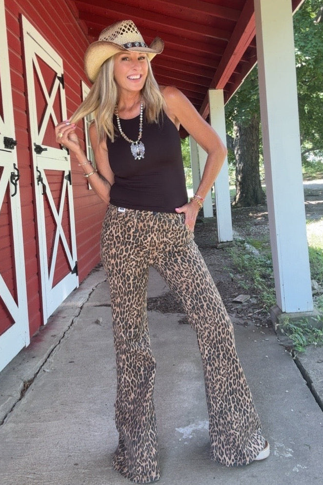 Jaqueline Flare Leopard Luxe Judy Blue Jeans