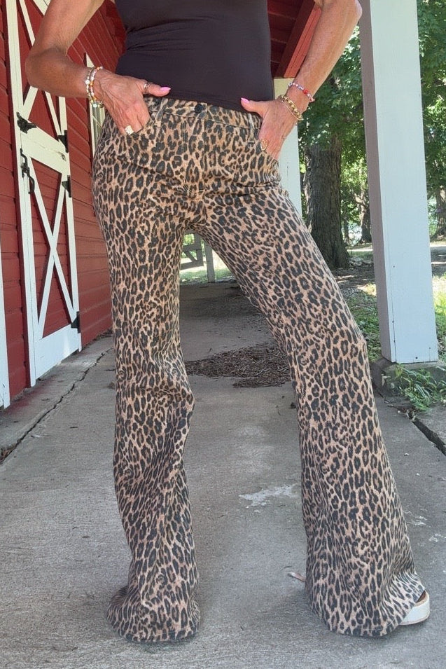 Jaqueline Flare Leopard Luxe Judy Blue Jeans
