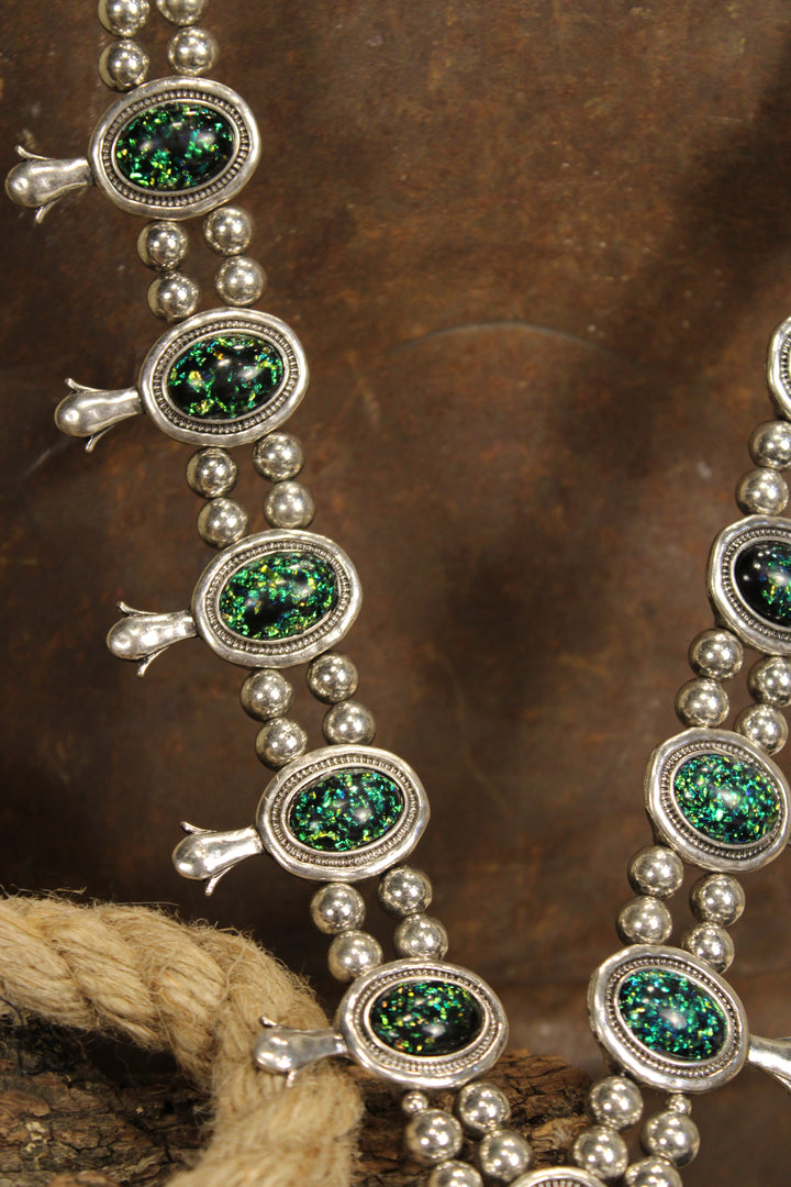 Squash Blossom Glitter Necklace