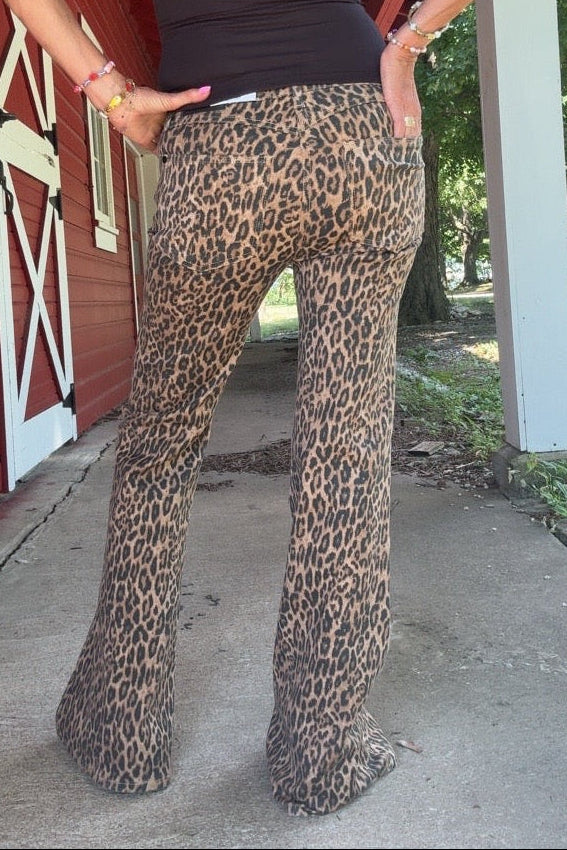 Jaqueline Flare Leopard Luxe Judy Blue Jeans