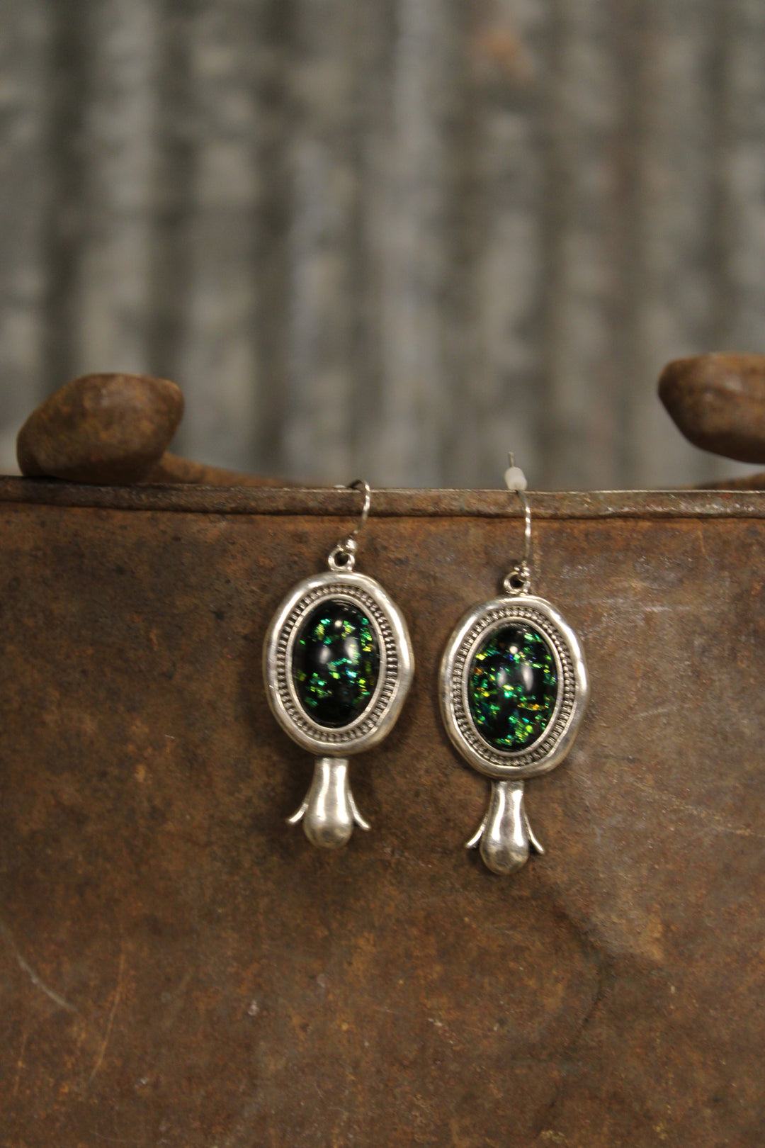 Squash Blossom Glitter Earrings