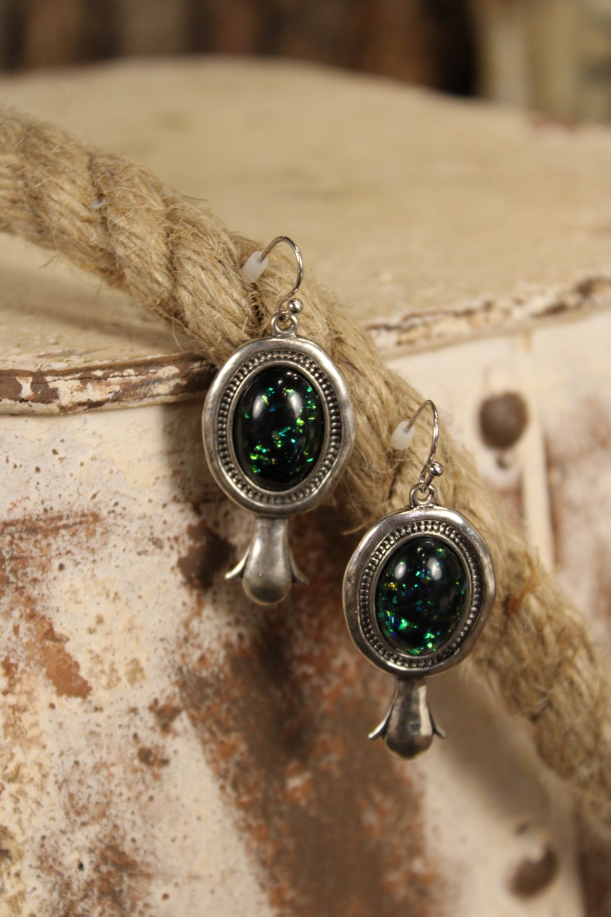 Squash Blossom Glitter Earrings