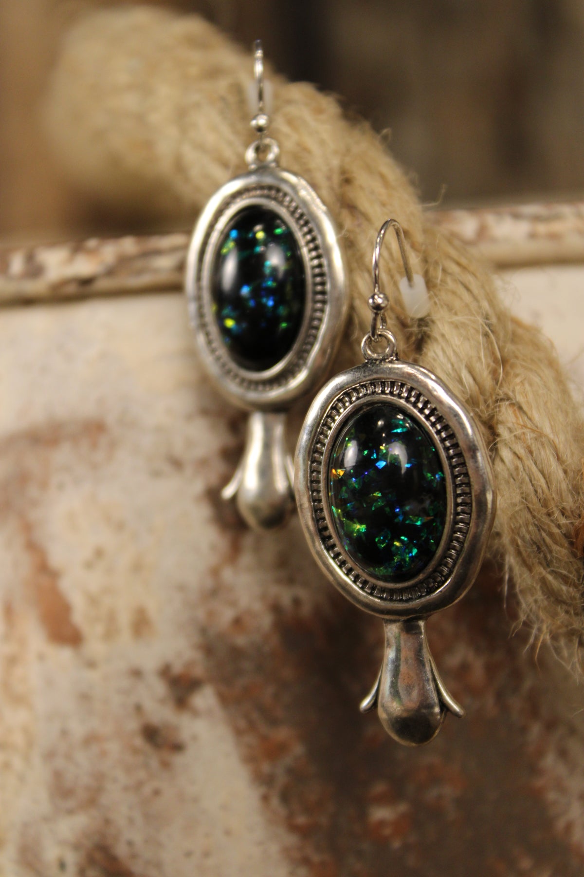 Squash Blossom Glitter Earrings