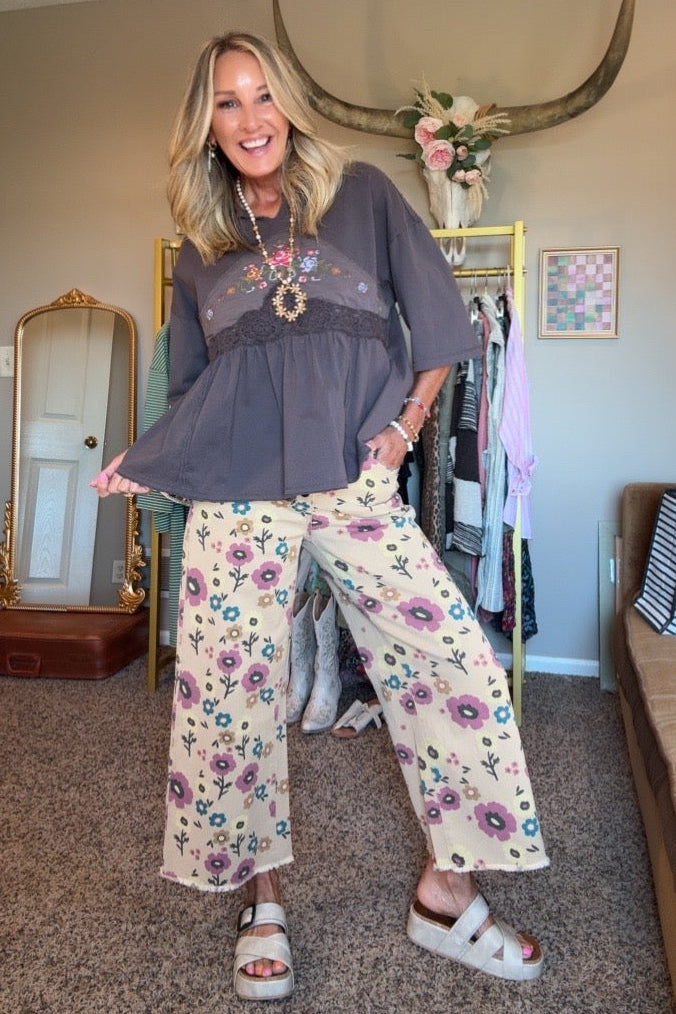 Sunny Meadow Daisy Jeans