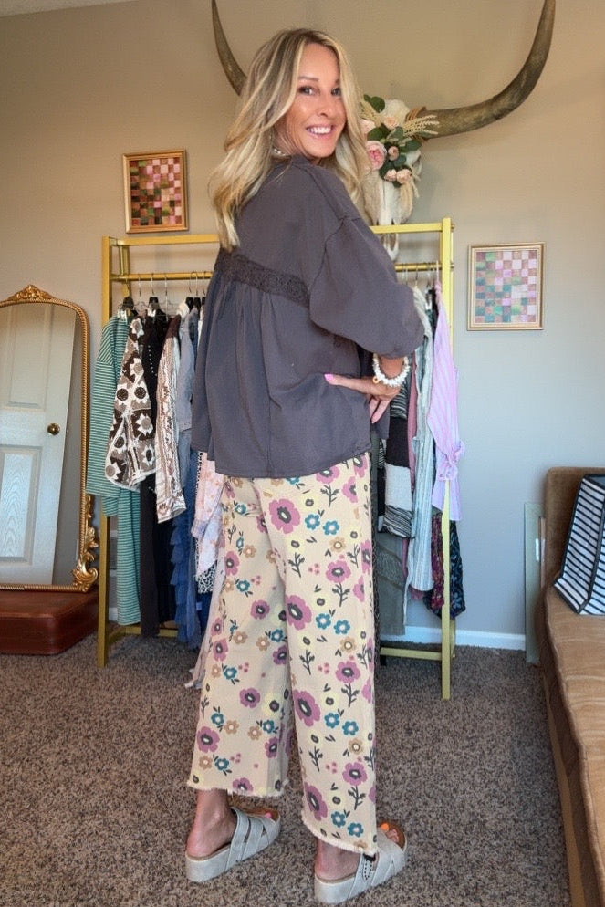 Smoke And Petals Babydoll Blouse