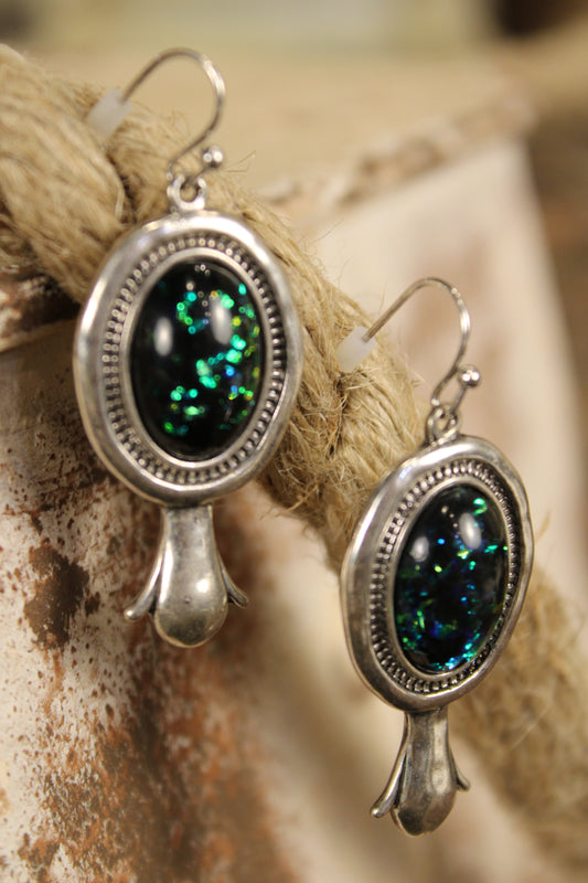 Squash Blossom Glitter Earrings