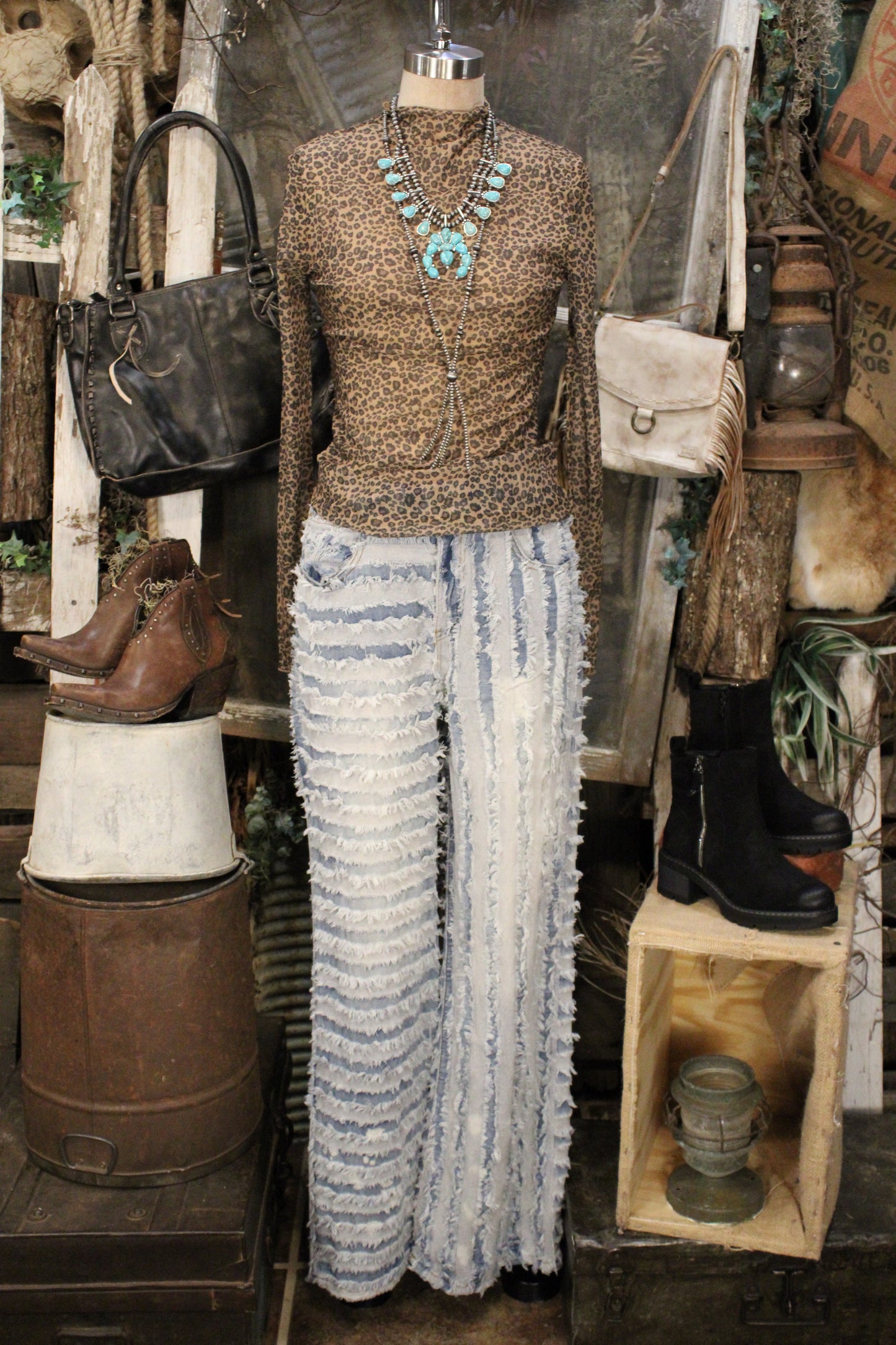 Fringe Frontier Wide Leg Jeans