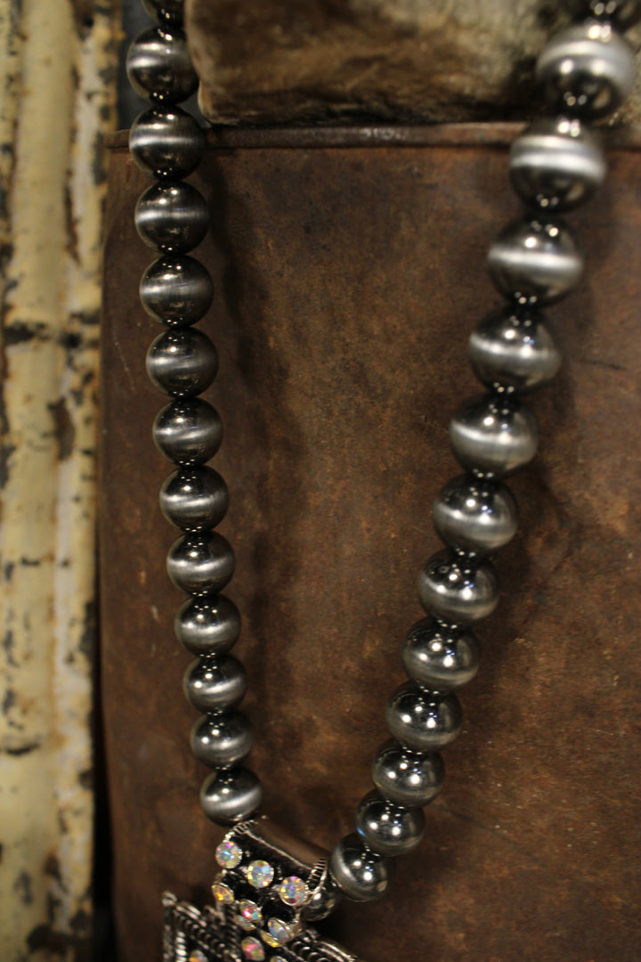 Rhinestone Crossroads Necklace