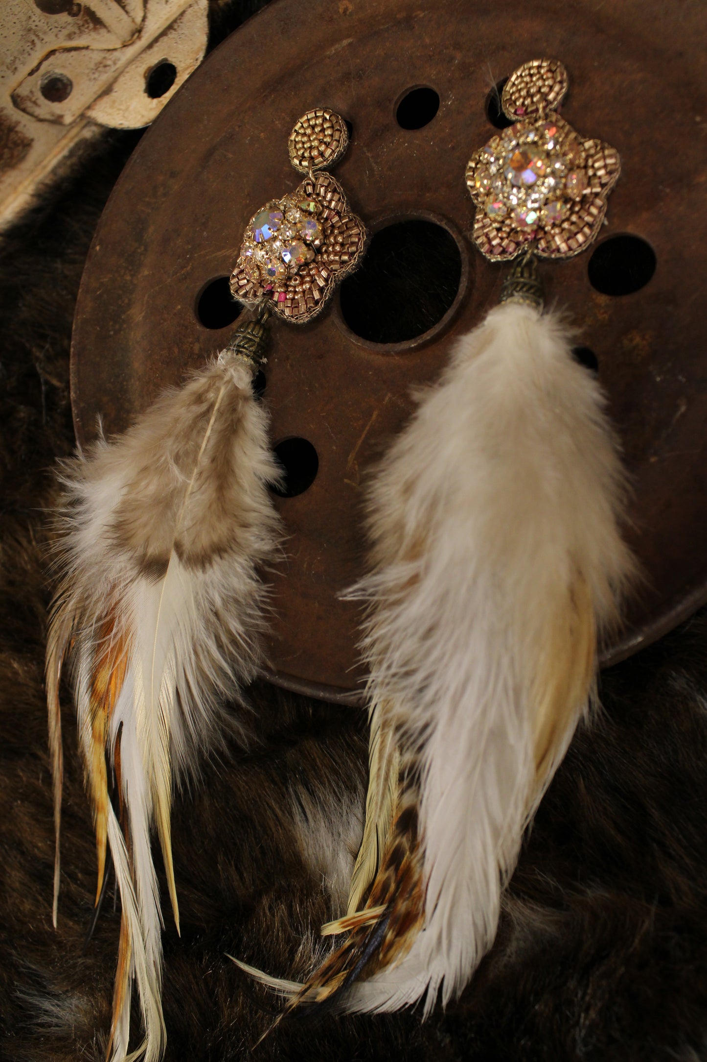 Glitz & Glam Feather Earrings