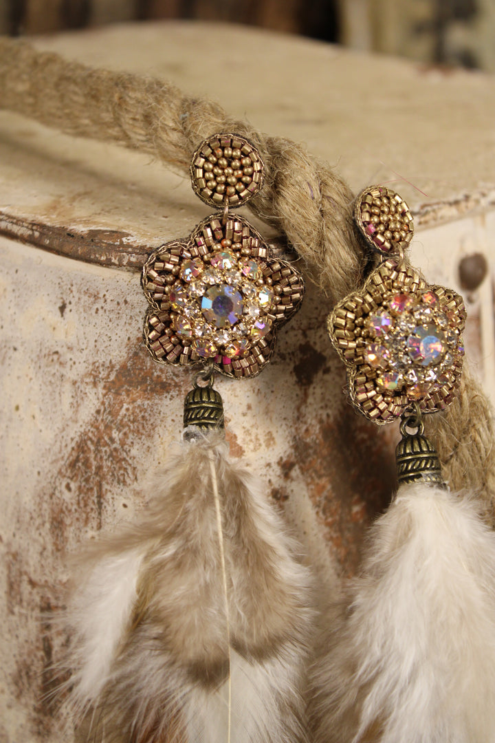 Glitz &amp; Glam Feather Earrings