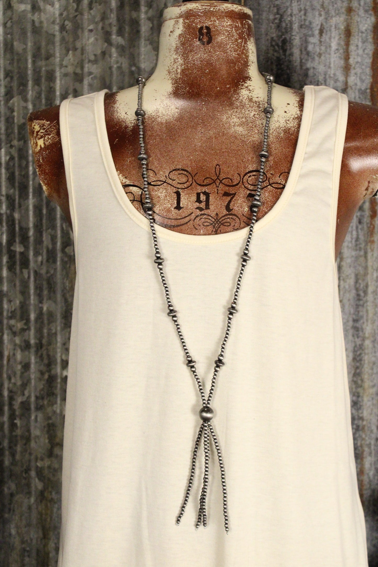 Midnight Smooth Stone Necklace