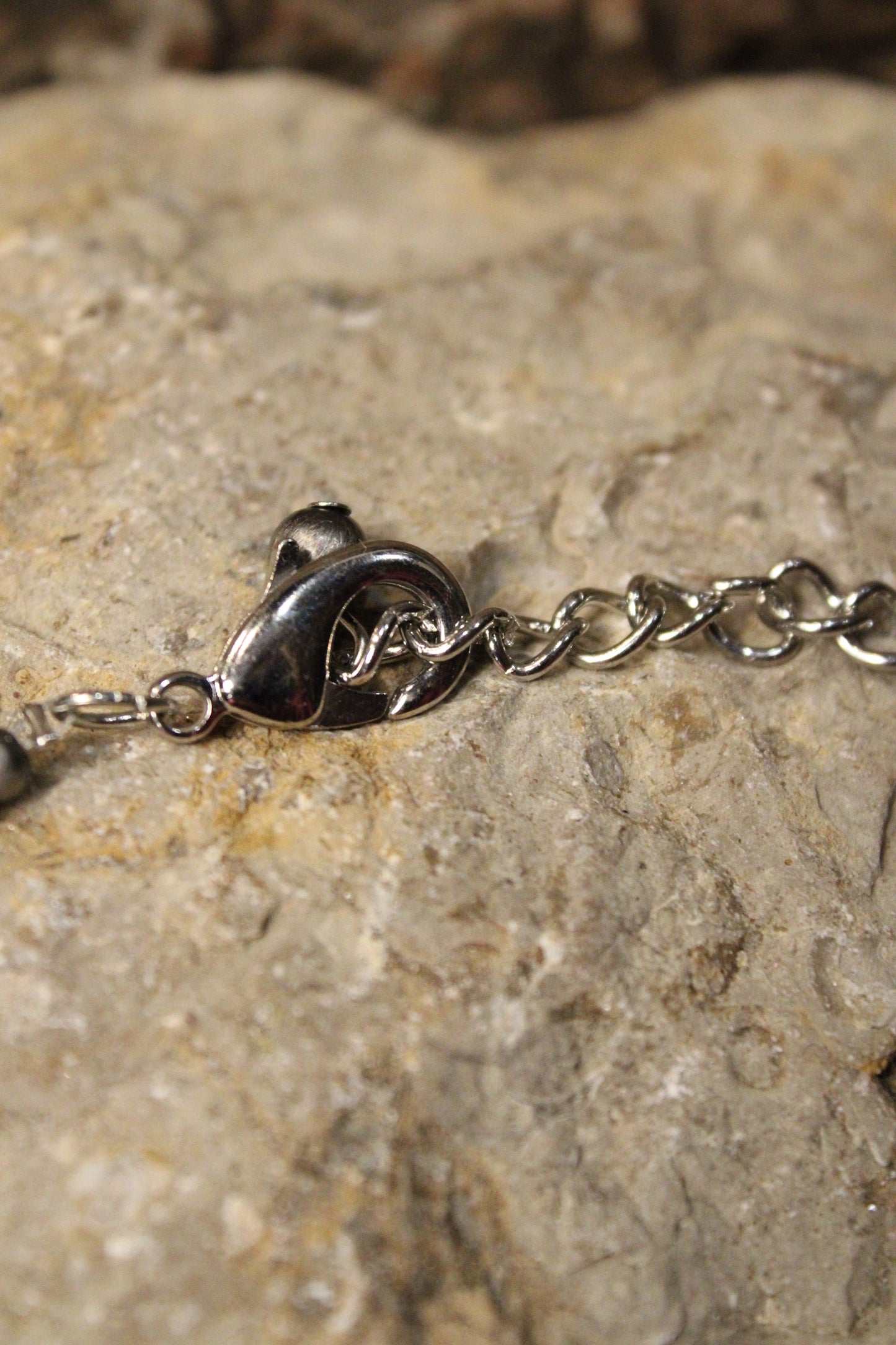 Midnight Smooth Stone Necklace