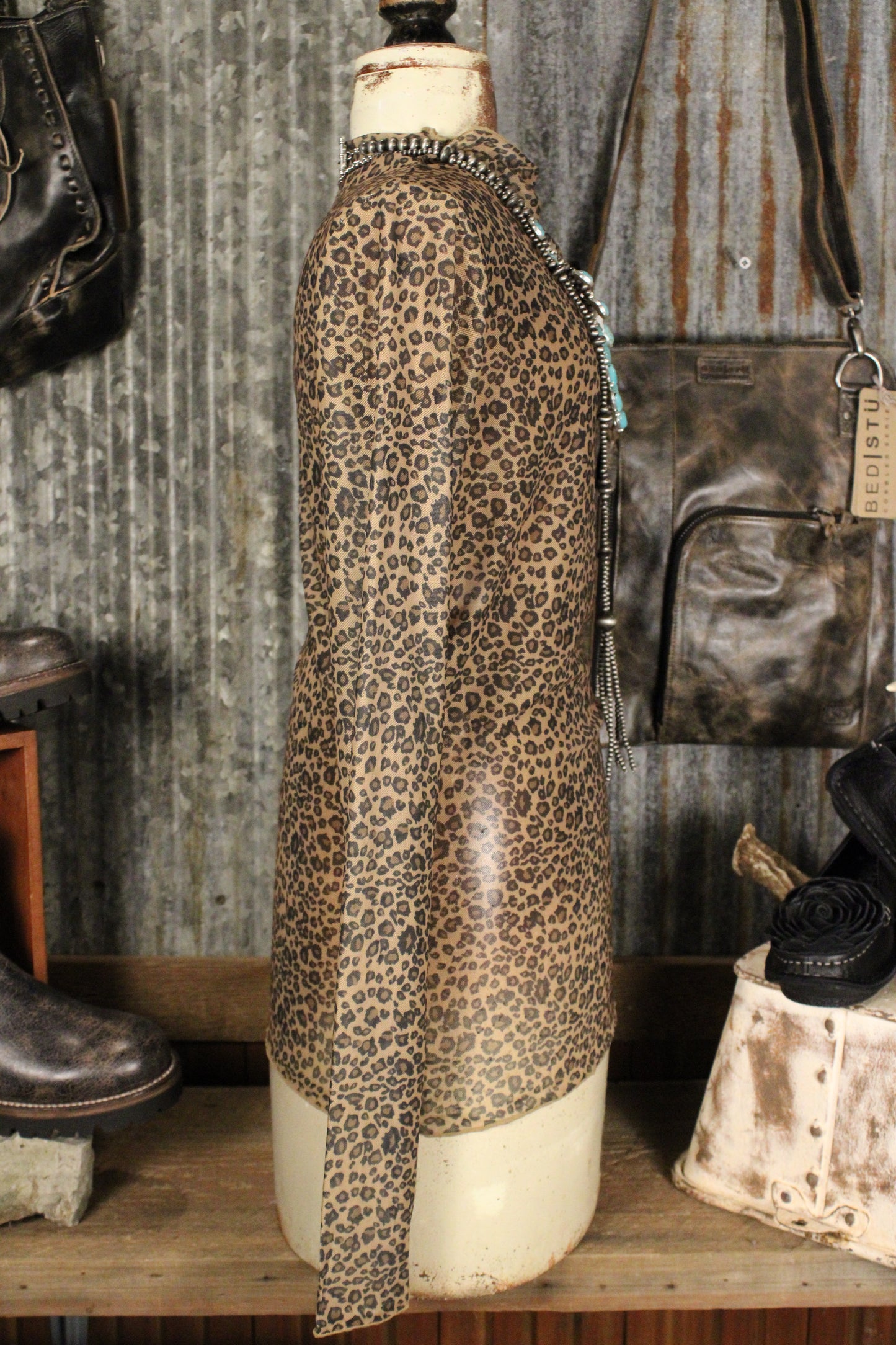 Soft Wild Side Mesh Top