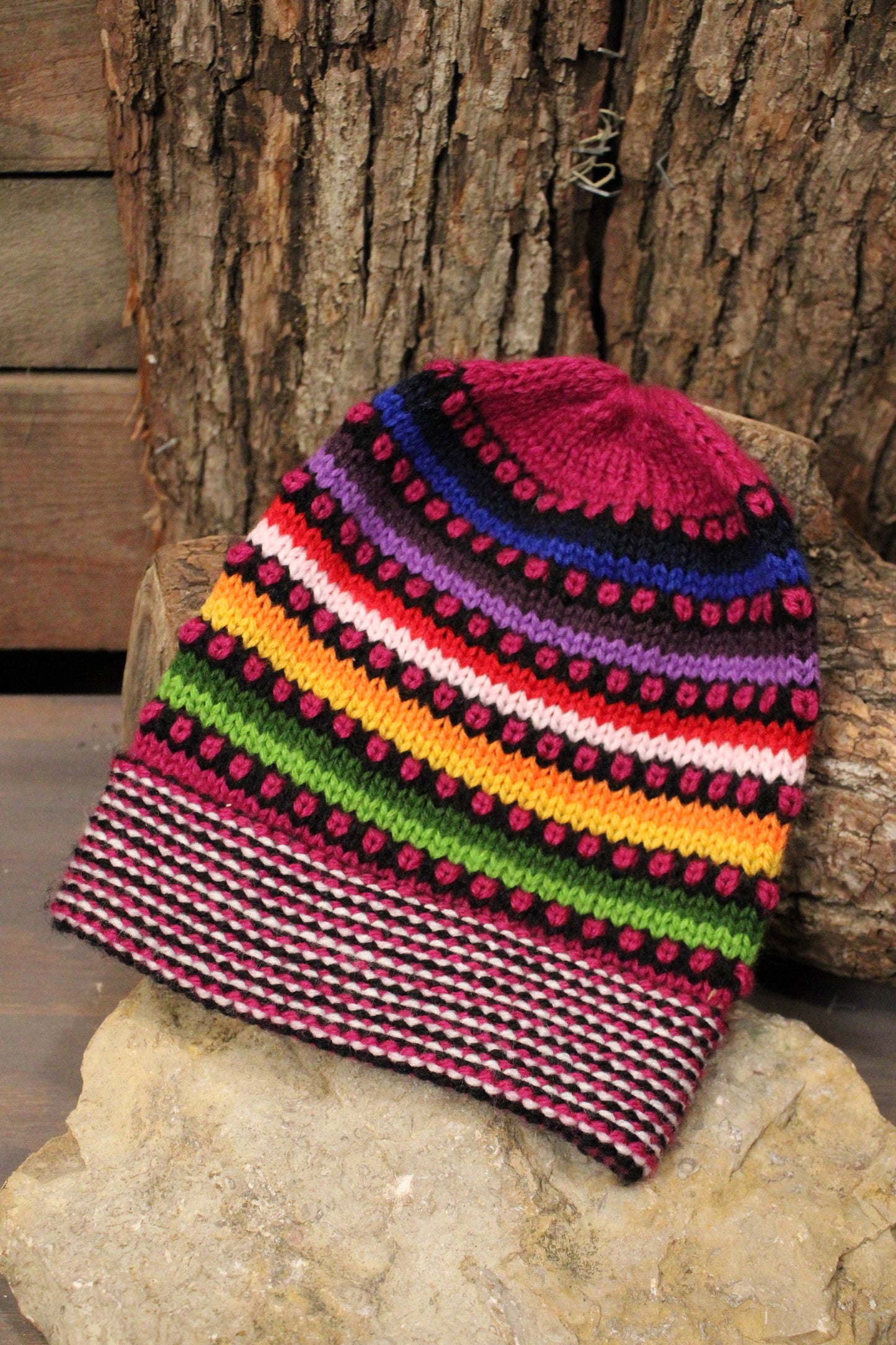 Dots Alpaca Pink Beanie