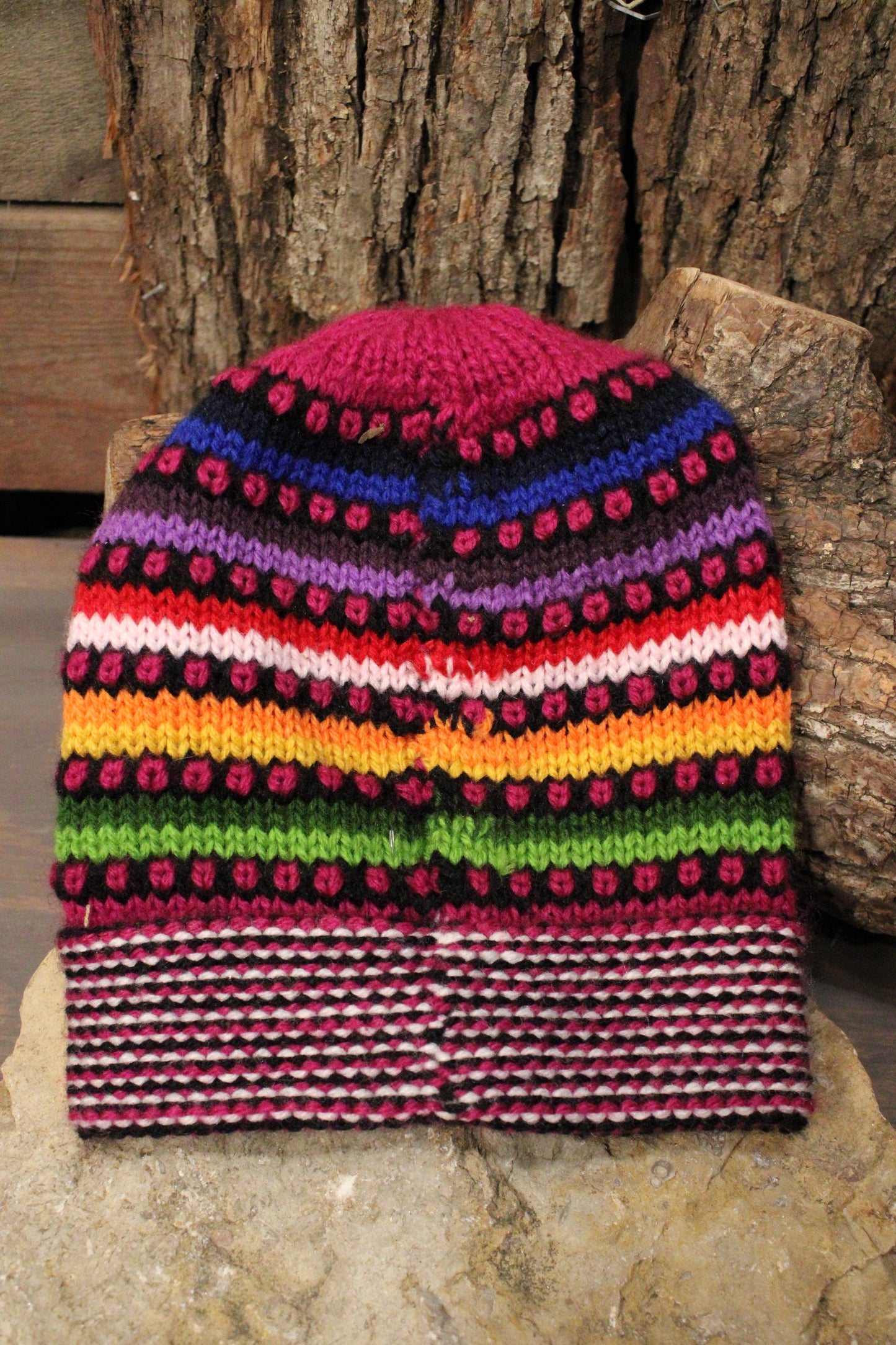 Dots Alpaca Pink Beanie