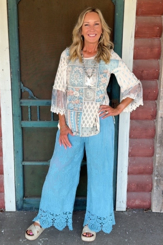 Broom Tail Beige Patch Taupe Blouse