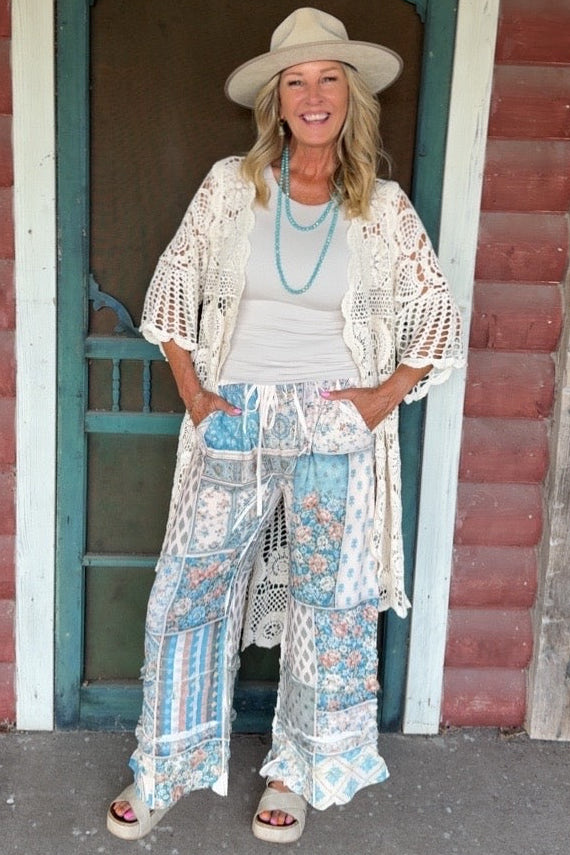 Beige Patch Taupe Pants