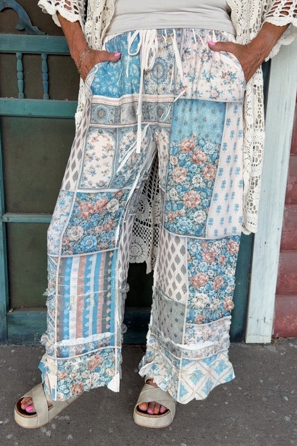 Beige Patch Taupe Pants