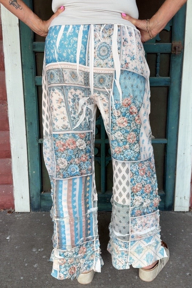 Beige Patch Taupe Pants
