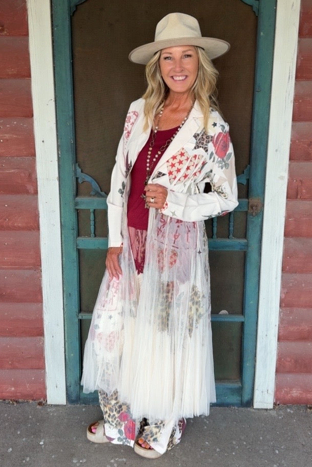Star Rose Cardigan Blazer