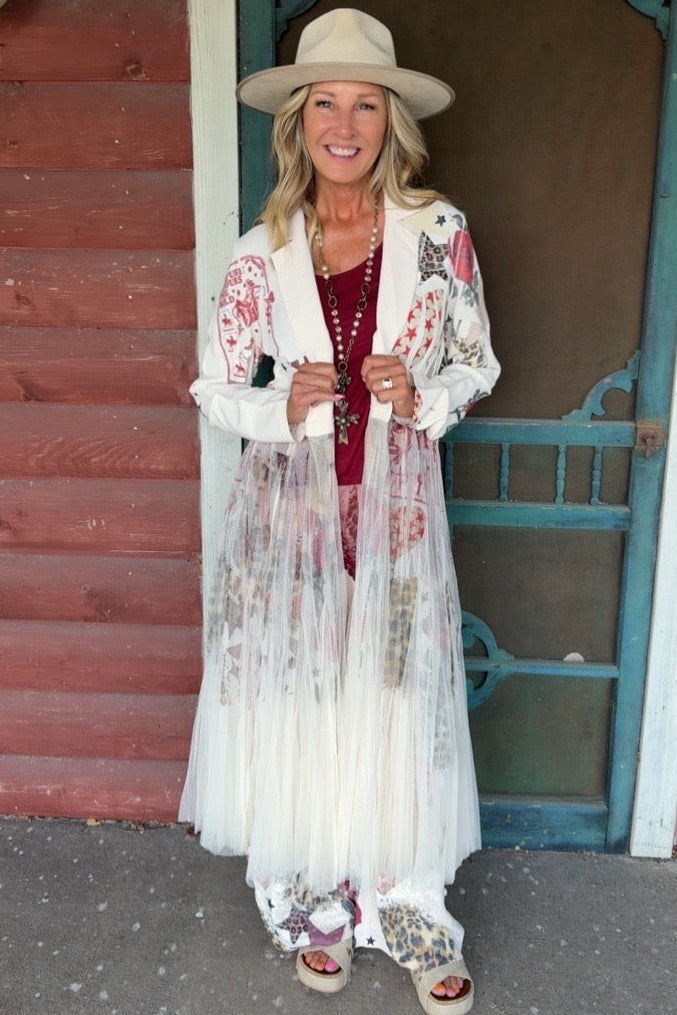 Star Rose Cardigan Blazer