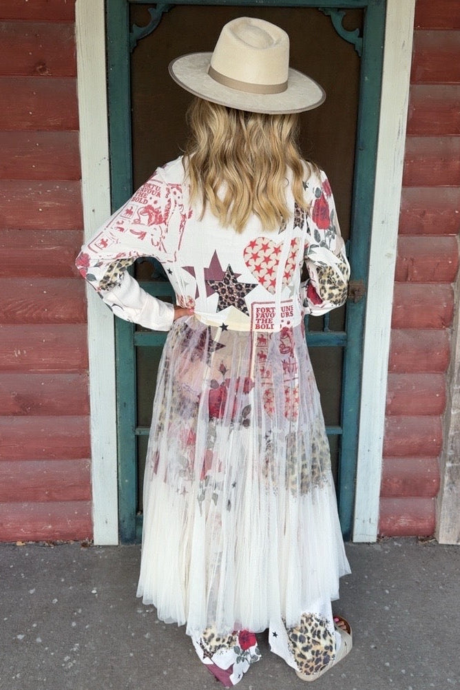 Star Rose Cardigan Blazer