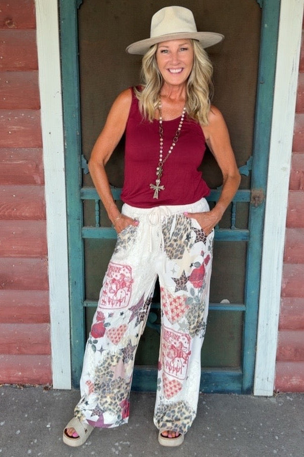 A Touch Of Lace Star Rose Pants