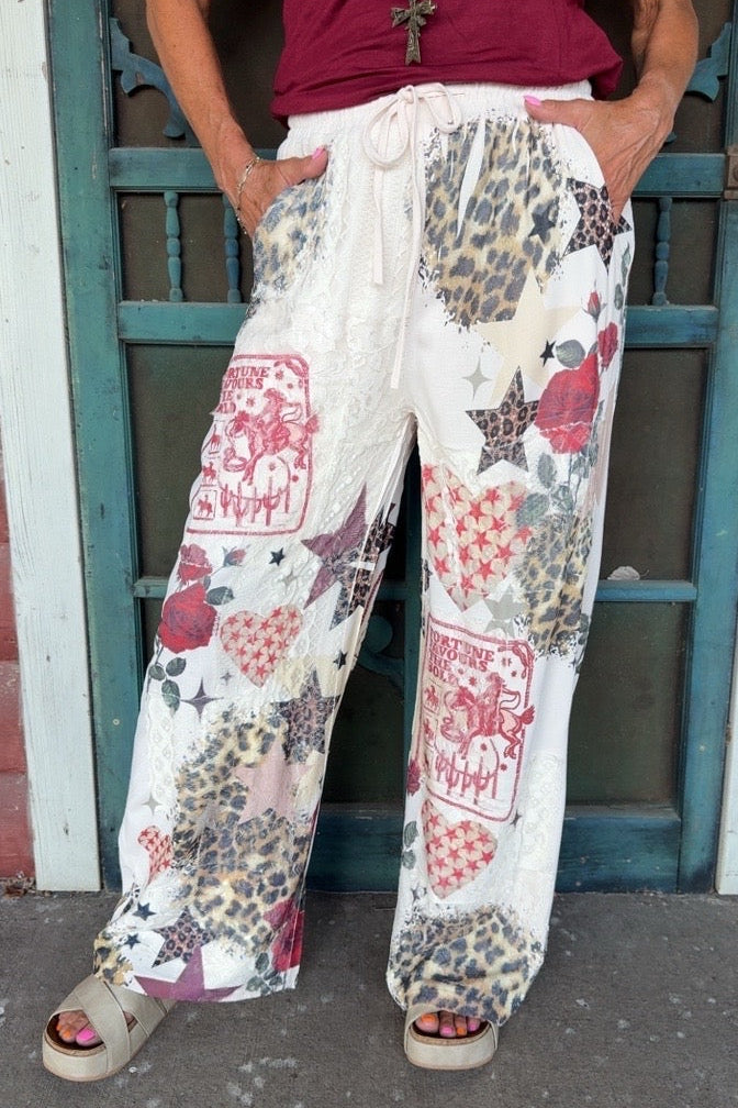 A Touch Of Lace Star Rose Pants