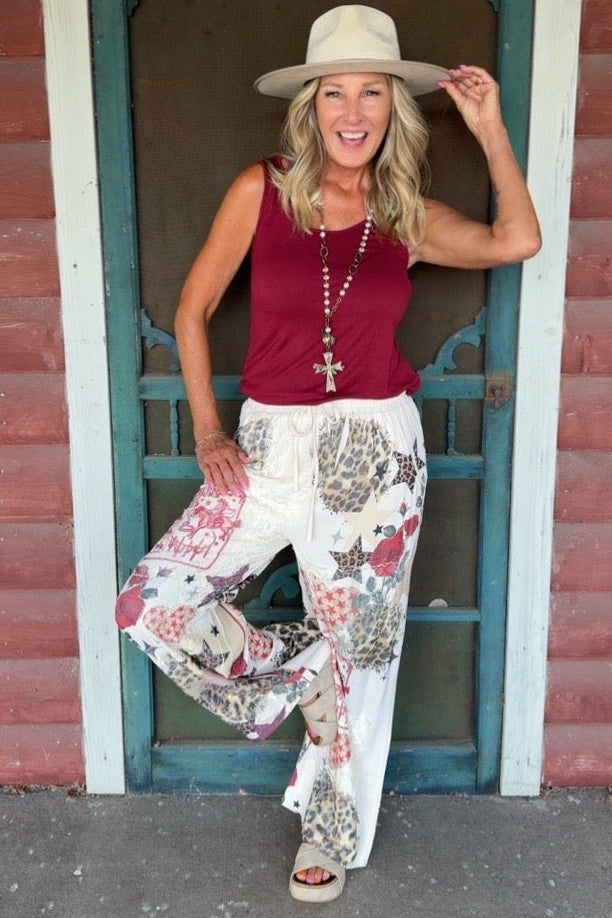 A Touch Of Lace Star Rose Pants