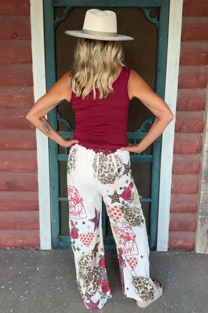 A Touch Of Lace Star Rose Pants