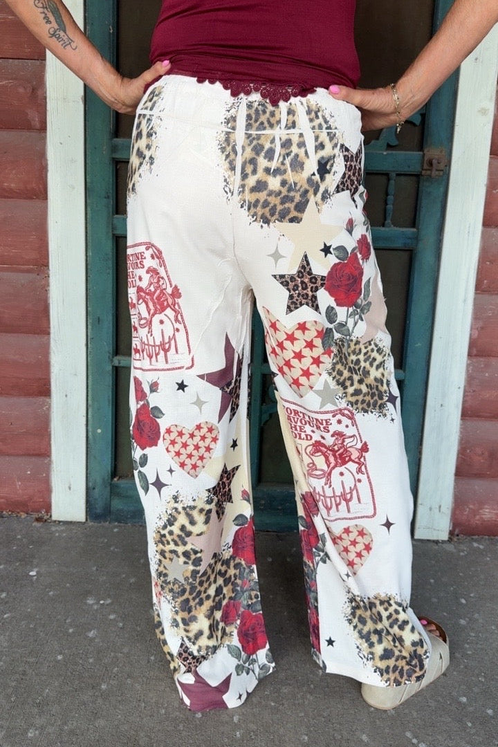A Touch Of Lace Star Rose Pants